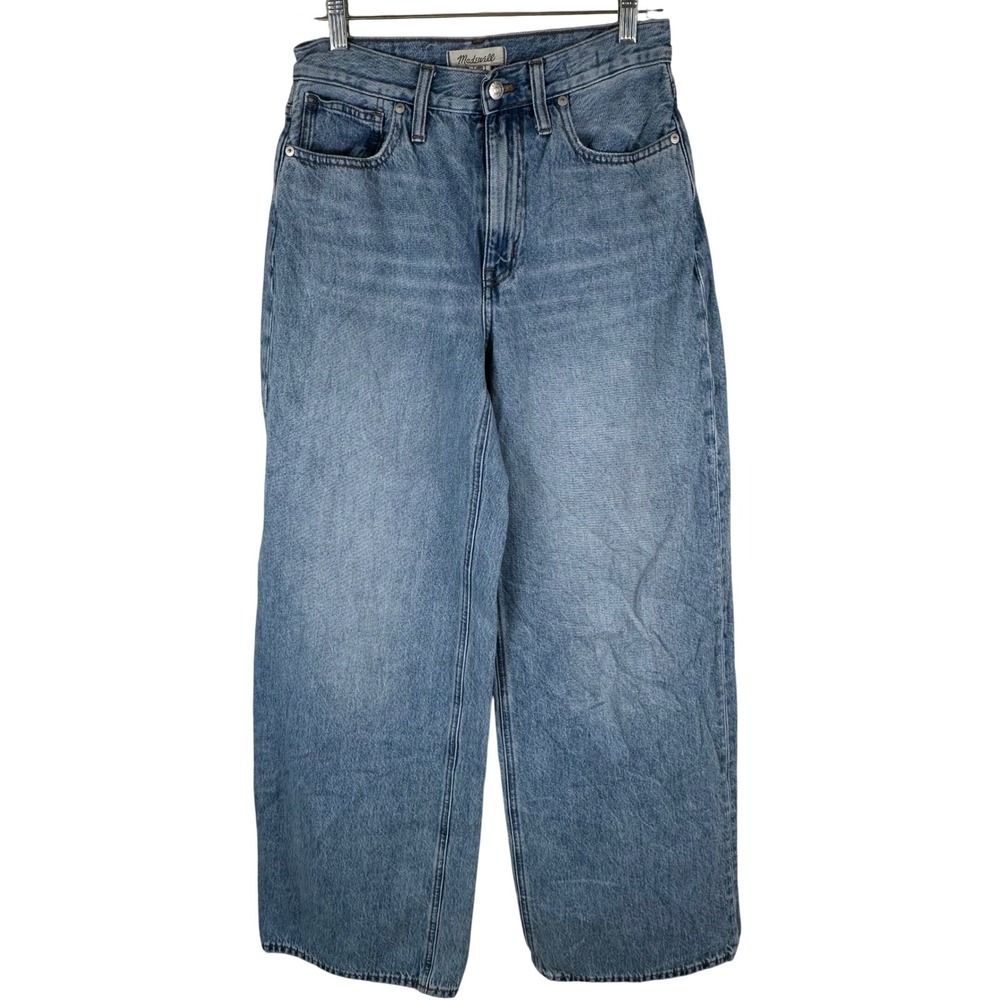 Madewell Superwide Leg Jeans 27 Blue High Rise Retro 90s Boho Chic Denim Y2K